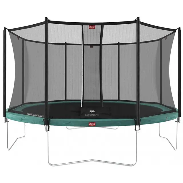 BERG Trampoline Favorit Regular Regular Groen - Ø 380 cm Safety Net Comfort Hoge Kwaliteit