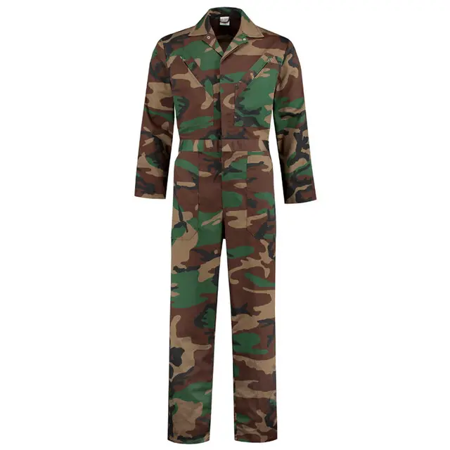 De Boer Kinderoverall Polyester/Katoen Camouflage Maat 176 Superprijs