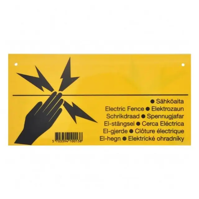 Waarschuwingsbordje - Schrikdraad Betaalbaar