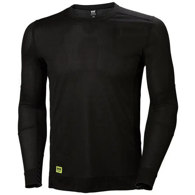Laatste Versie Helly Hansen Thermoshirt Lifa Crewneck Zwart - Maat S