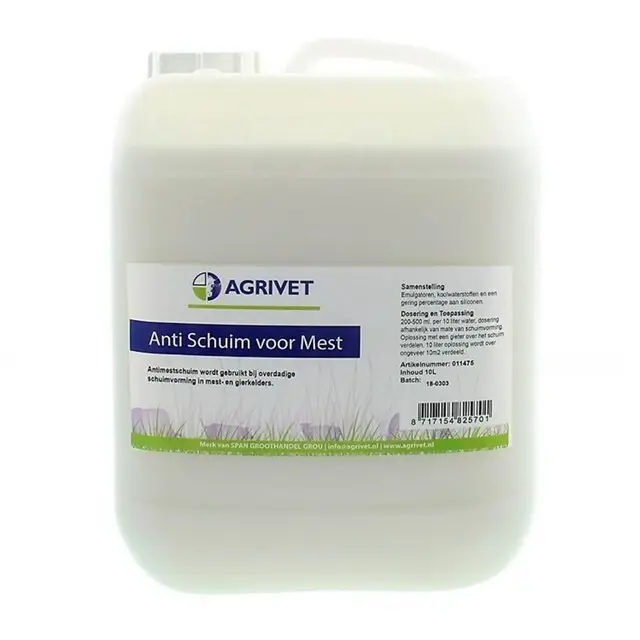 Hoge Kwaliteit Agrivet Anti-Mestschuim - 10 Liter