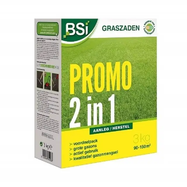 BSI Graszaad Promo 2 in 1 Gazon - 3 Kg Hete Deal