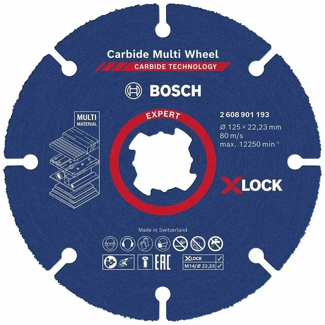 Bosch X-LOCK Doorslijpschijf Carbide Multi Wheel - 125mm Speciale Aanbieding
