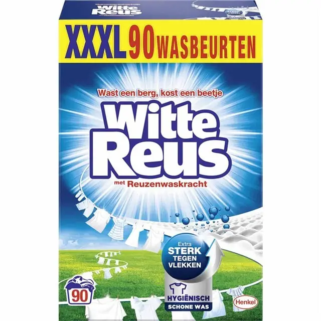 Totaalreiniger Witte Reus 4.95Kg. Witte Was 90 scoops Finale Uitverkoop