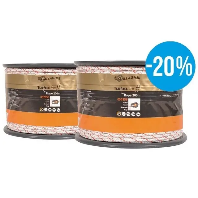 Gallagher Cord TurboLine (6 MM / Wit) - 500 Meter Direct Verzonden