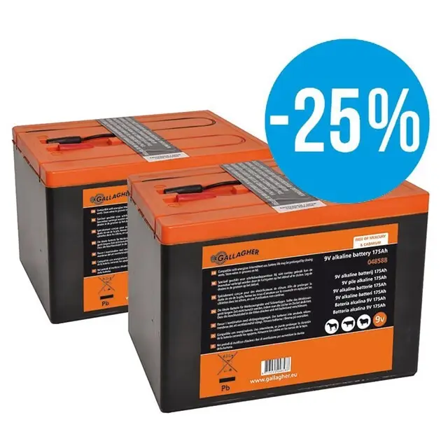 Powerpack Batterij (Duopack) 9V/175Ah - Gallagher Rechtstreeks Van De Fabrikant