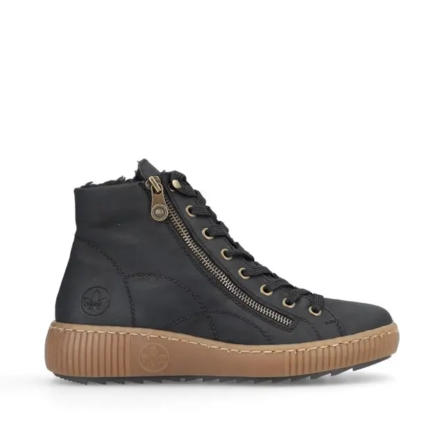 Wereldwijde Verzending Rieker Dameslaars Veter/Rits Zwart Mt 37