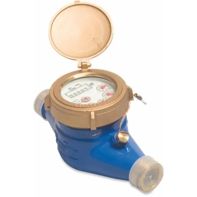 Nieuw Model Watermeter droog messing 1 inch buitendraad 10bar 2.5m³/h type multi jet
