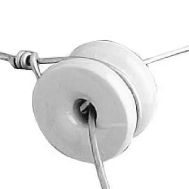 Gallagher Rol-Hoekisolator Porselein Rond - 6 Stuks Plaats Bestelling