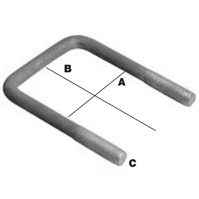 Beperkte Voorraad Draadbeugel M8 (Rechthoekig RVS) - 42 x 116MM