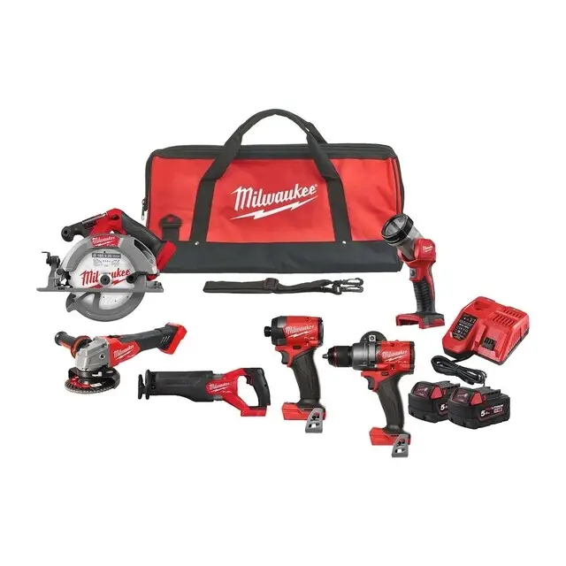Speciale Aanbieding Milwaukee M18 FPP6G3 Powerpack - 2 x M18 B5 , M12-18 FC , Transporttas