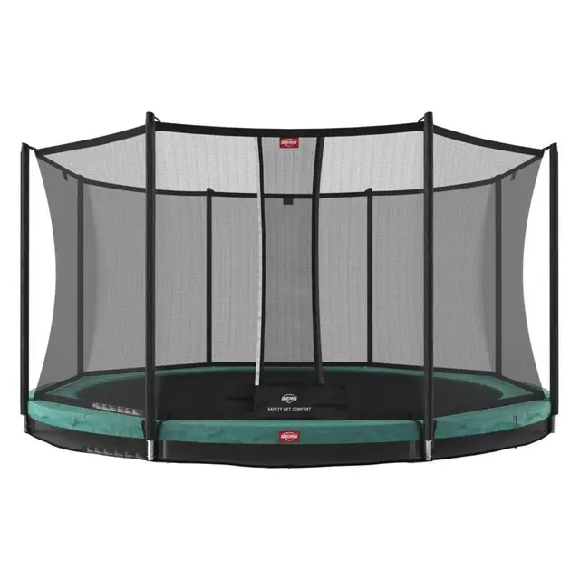 BERG Favorit Trampoline Inground Rond 380 x 380 Groen - Met Veiligheidsnet Comfort Speciale Aanbieding