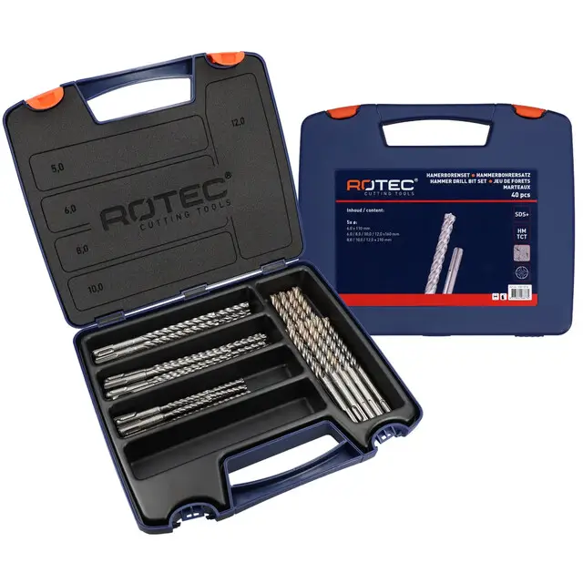 Rotec SDS+ Hamerborenset Type '202' Quattro-X - Ø6-12 mm - 40-delig Betrouwbaar