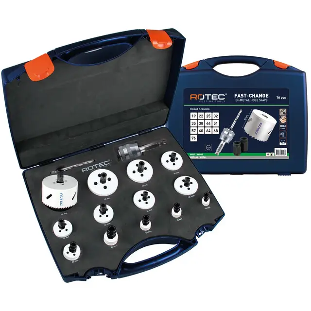 Rotec Gatzagenset Type '527 FC - Allround - 16-delig - Ø19-76 mm Plaats Bestelling