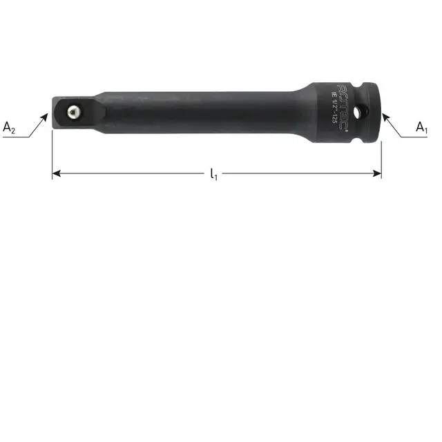 Rotec Verlengstuk Voor Krachtdoppen - Vierkant - 1/2" - 250 mm Budget