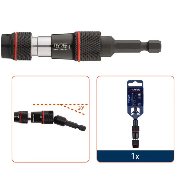 Betaalbaar Rotec TWIN TripleFix Magnetische Bithouder - Met Kogelgewricht - E6.3 x 90 mm