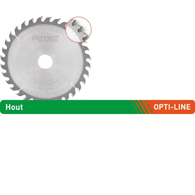 Rotec Opti-Line HM Cirkelzaagblad - 40-tands - Ø160 x 1,8 x 20 mm Uitverkoop