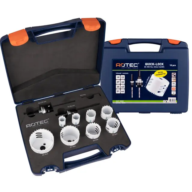 Alleen Vandaag Rotec Gatzagenset Type '533 Quick-Lock - Loodgieter - 10-delig - Ø19-64 mm