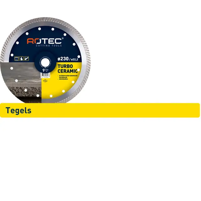 Rotec Diamantzaagblad Turbo Ceramic - Ø350 x 20 mm Direct Beschikbaar