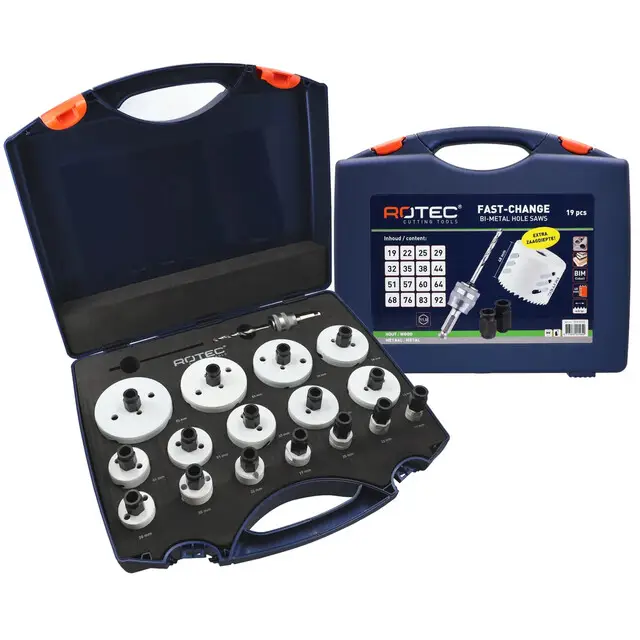 Speciale Aanbieding Rotec Gatzagenset Type '533 FC - MAX - 19-delig - Ø19-92 mm