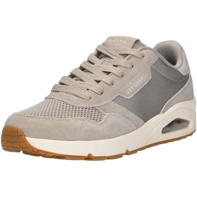 Ambachtelijk Skechers Lace Up Taupe Suede Mesh Maat 39.5