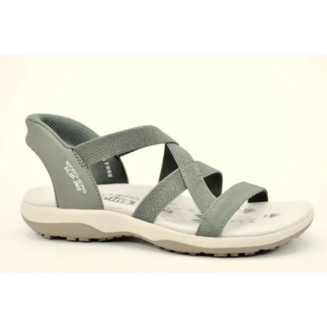 Wereldwijde Verzending Skechers Slip-In Sandal Olive Knit Gore Maat 42