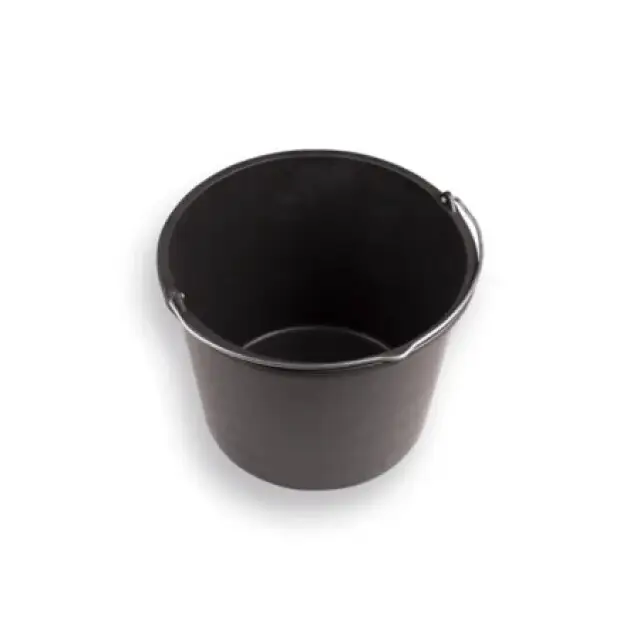 Authentiek Bouwemmer Zwart Gripline 20 Liter Met Hengsel