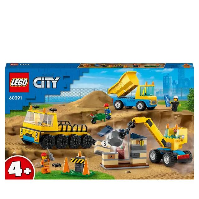 Gratis Verzending LEGO City 60391 - Kiepwagen, bouwtruck en sloopkraan