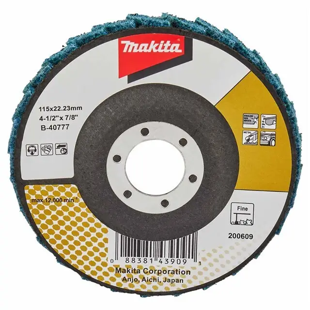 Makita Lamellen Conditioneringschijf 115X22mm Fijn B-40777 Rechtstreeks Van De Fabrikant