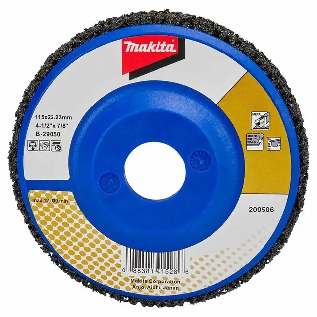 Makita Reinigingsschijf 125X22mm Nyl Blk B-29066 Goedkoop