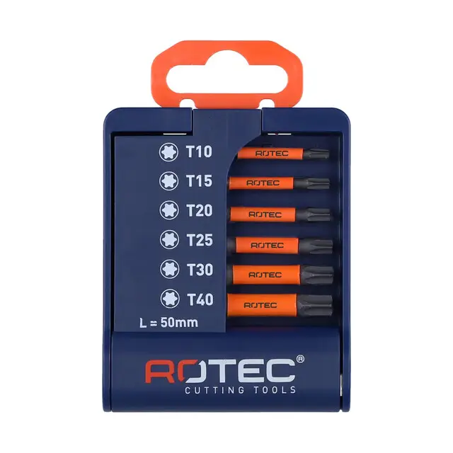 Bestseller Rotec IMPACT Bitset E6,3 - Tx x 50 mm - 6-delig