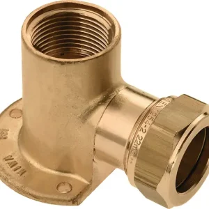 Bonfix knelkoppeling - Muurplaat - binnendraad - 3/4” x 15mm - Messing Op = Op