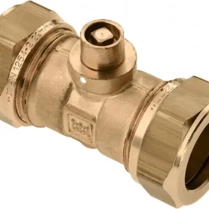 Trendy Bonfix knelkoppeling - Rechte koppeling met ontluchter - 22mm x 22mm - Messing