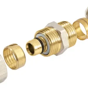 Bonfix - Alu-Knelfitting - Rechte koppeling - alu-knel x knel - 16mm x 15mm Premium