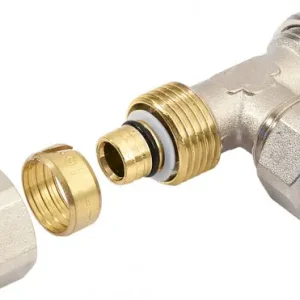 Bonfix - Alu-Knelfitting - T-koppeling - 3 x alu-knel - 26mm x 26mm x 26mm Authentiek