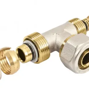 Luxe Bonfix - Alu-Knelfitting - T-koppeling - verlopend - 3 x alu-knel - 26mm x 16mm x 26mm