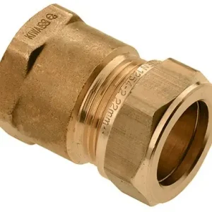 Bonfix knelkoppeling - Schroefbus - 1/2” x 15 mm - Messing Handgemaakt