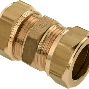 Bestseller Bonfix knelkoppeling - Rechte koppeling - 42x42mm - Messing