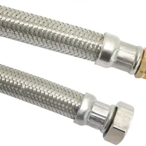 Hoge Kwaliteit Flexibele aansluitslang - rvs gevlochten - buitendraad x binnendraad- 3/4” x 1” - DN20 - lengte 80cm