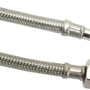 In De Mode Flexibele aansluitslang - rvs gevlochten - binnendraad x buis - 3/8” x 10mm - DN8 - lengte 40cm