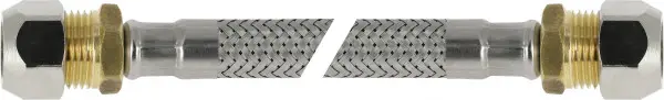 Weekendaanbieding Bonfix Flexibele aansluitslang - rvs gevlochten - knel x knel - 12 x 12mm - DN8 - lengte 35cm
