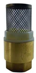 Voetklep veerbelast - terugslagklep - York - messing - 1-1/2” Flitsaanbieding