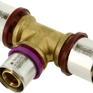 Populair Bonfix Perskoppeling - 3x Alu-pers - T-koppeling - verlopend - 32 x 26 x 32mm