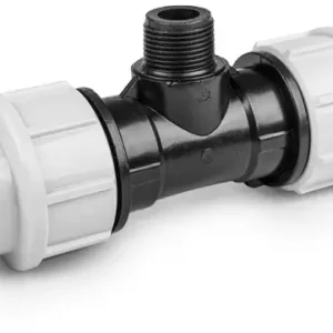 Aanbieding Draad t-stuk voor PE/tyleen - 40mm x 1-1/2” buitendraad - 16 bar