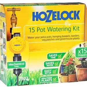Bewateringskit voor 15 potten met tijdschakelaar - Hozelock Favoriet