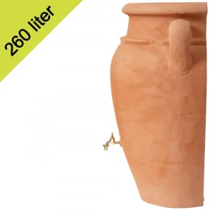 Betrouwbaar Garantia Regenton ANTIQUE amphora Terracotta 260 liter
