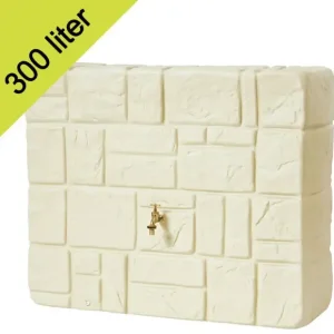 Ambachtelijk Garantia Regenton WALL 300 liter zandbeige