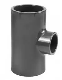 Authentiek Druk PVC verloop t-stuk 90gr - 90x32x90mm - 16 bar