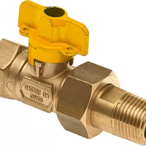 Bonfix Gaskogelkraan 1/2 met knop - binnendraad x koppeling buitendraad Premium