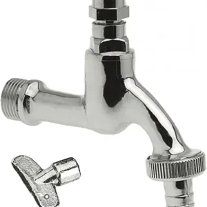 Lage Kosten Bonfix Sanitaire tapkraan - met slangkoppeling - ingericht voor sleutel 1/2 - gepolijst verchroomd 1
